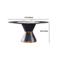 Contemporary Round Sintered Stone Table Set 1/7 Pieces Dining Set