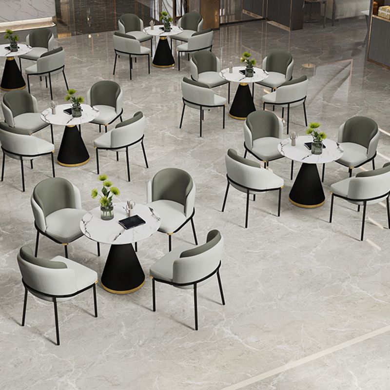 Modern Style Sintered Stone Dining Table Set Round 1/2/5 Pieces Dining Set for Home Use Clearhalo 'Dining Room Sets' 'Dining Tables & Seating' 'dining_room_set' 'furn' 'furn_dining_room_set' 'Furniture' 'Kitchen & Dining Furniture' 1200x1200_2340d6e2-190c-448a-bc32-6852c7c70edf
