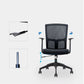 Contemporary Mid Back Office Chair with Fixed Arms Microfiber Task Chair with Black Frame Clearhalo 'furn' 'furn_office_chair' 'Furniture' 'furniture_office_chair' 'Office Chairs' 'Office Furniture' 'office_chair' 1200x1200_23417630-1a9b-4ca4-9a65-64ac93c41523