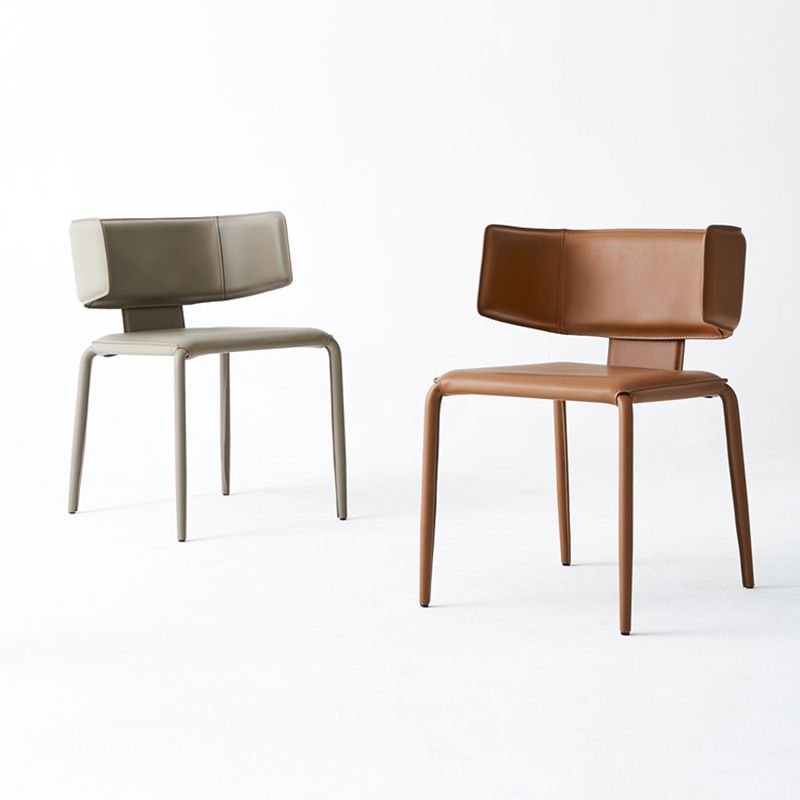 Mid-Century Modern Armless Side Chair Basic Four Leg Side Chair Clearhalo 'Accent Chairs' 'accent_chairs' 'Chairs & Seating' 'furn' 'furn_accent_chairs' 'Furniture' 'Living Room Furniture' 1200x1200_2343990e-6880-4168-a14f-5843e28de4cb