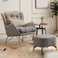 Modern Style Rocking Chair Metal Frame Doll Cotton Filling Cushion Wingback Rocker Chair Clearhalo 'Chairs & Seating' 'furn' 'furn_rocking_chairs' 'Furniture' 'Living Room Furniture' 'Rocking Chairs' 'rocking_chairs' 1200x1200_23449e9c-78e4-4ac0-97f1-4114f0bbd13b