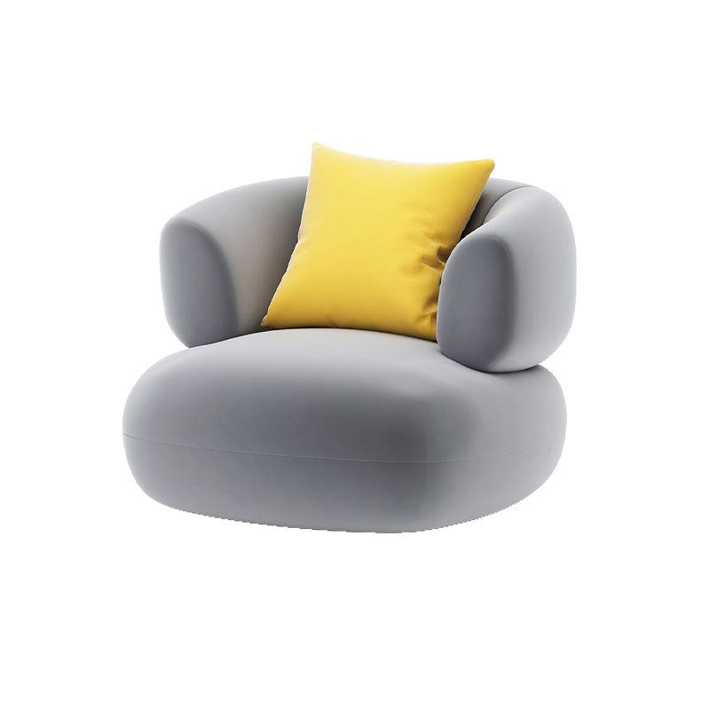 Canapé en velours gris sans bras canapé standard contemporain avec dos serré