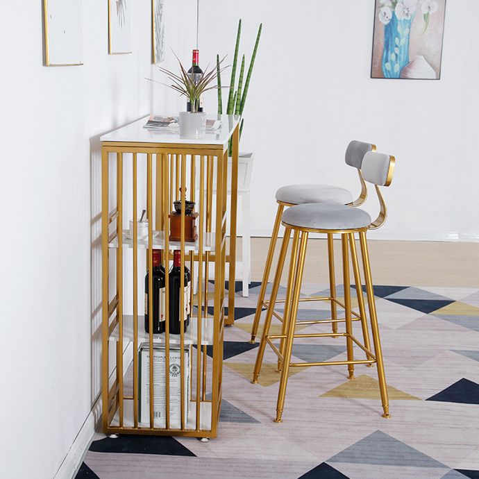 Bar Height Pub Table Glam Style Rectangle Bar Table with Stone Top Clearhalo 'Bar Furniture' 'Bar Tables' 'bar_tables' 'furn' 'furn_bar_tables' 'Furniture' 'Kitchen & Dining Furniture' 1200x1200_23459e46-8c65-40a1-941c-ca176468cbb3