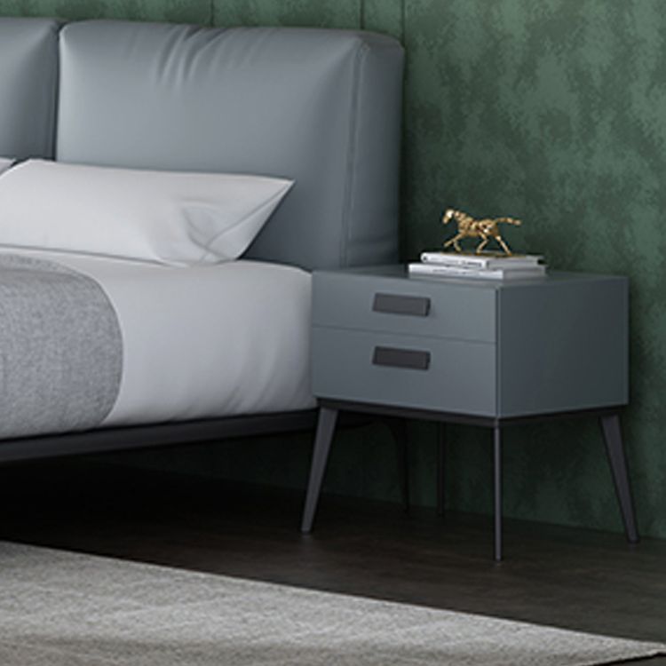 Wooden and Leather Bedside Cabinet Modern Minimalist Bedside Table with Drawers Clearhalo 'Bedroom Furniture' 'furn' 'furn_night_stand' 'Furniture' 'night_stand' 'Nightstands' 1200x1200_2347e082-63b9-400f-aa89-4d4e0b37956c