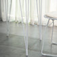 Armless Kitchen Dining Side Chair Metal Dining Chair in White