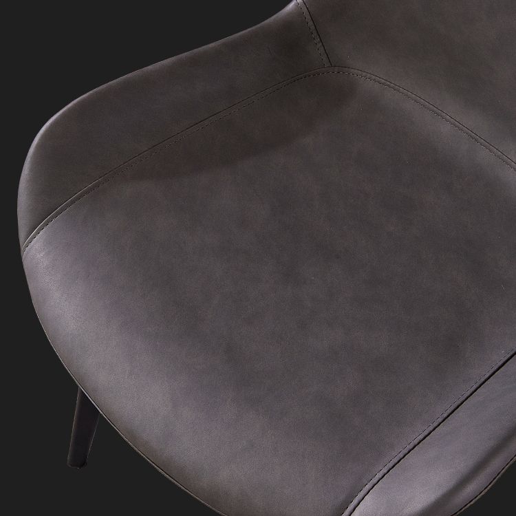 Industrial Style Leather Dining Chairs Solid Back Armless Side Chairs for Home Use Clearhalo ' kitchen&dining_furn' 'Dining Chairs' 'Dining Tables & Seating' 'dining_chair' 'furn' 'furn_dining_chair' 'Furniture' 'furniture_dining_chair' 'Kitchen & Dining Furniture' 'kitchen' 1200x1200_2349c438-4fdd-4709-bd9a-7b9c008b4967