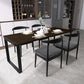 Black Pine Wood Modern Dining Table Set 1/5/7 Pcs Dinette Set for Home Clearhalo 'Dining Room Sets' 'Dining Tables & Seating' 'dining_room_set' 'furn' 'furn_dining_room_set' 'Furniture' 'Kitchen & Dining Furniture' 1200x1200_2349dfe5-ceb0-486d-9964-94d86bbfd667