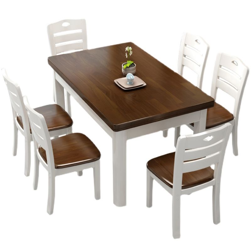 Simplicity Style Dinette Table Solid Wood Rectangle Dinner Table for Dining Room Clearhalo 'Dining Tables & Seating' 'Dining Tables' 'dining_table' 'furn' 'furn_dining_table' 'Furniture' 'Kitchen & Dining Furniture' 1200x1200_234a15d0-574f-48d7-9536-563ea3804123