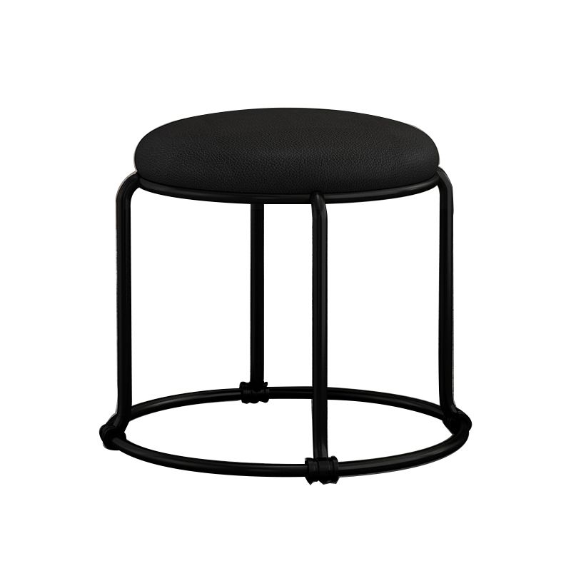 Contemporary Ottoman Fabric Upholstered Solid Color Round Ottoman Clearhalo 'furn' 'furn_ottomans_poufs' 'Furniture' 'Living Room Furniture' 'Ottomans & Poufs' 'ottomans_poufs' 1200x1200_234a401b-c87e-404d-ab42-7fb0127d25b9