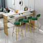 Glam Indoor Bar-Esstisch, rechteckiger Barhocker-Tisch aus Marmor