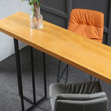 Wood Counter Table with Rectangle Table Top Double Pedestal Table- 41.3" H Clearhalo 'Bar Furniture' 'Bar Tables' 'bar_tables' 'furn' 'furn_bar_tables' 'Furniture' 'furniture_bar_tables' 'Kitchen & Dining Furniture' 1200x1200_234c1d0c-799b-4d7e-84ec-38dc4f990835