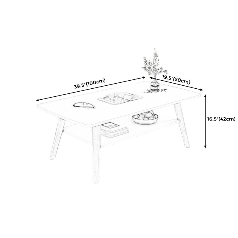 Modern 4 Legs Coffee Table with Storage Champagne Cocktail Table Clearhalo 'Coffee & Accent Tables' 'Coffee Tables' 'coffee_tables' 'furn' 'furn_coffee_tables' 'Furniture' 'furniture_coffee_tables' 'Living Room Furniture' 1200x1200_234e7315-87b7-4532-ad69-0ae83c5e36fc