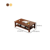 Legno rettangolare 1 tavolino singolo 4 gambe tavolo da cocktail con scaffale