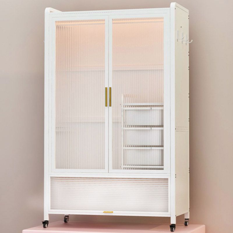 Glass Combination Armoire Modern Style Wardrobe Cabinet for Home