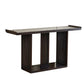 Mesa de consola contemporánea de forma rectángulo Sofá de consola de cenizas marrón oscuro