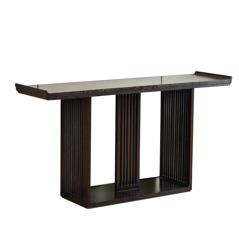 Mesa de consola contemporánea de forma rectángulo Sofá de consola de cenizas marrón oscuro