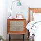 Contemporary Lower Shelf Nightstand Wooden Bedside Cabinet for Bedroom