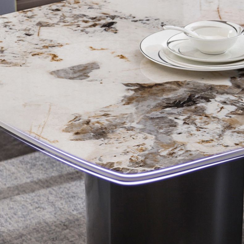 Glam Style Dinette Set for Home 1/2/3/5/6 Pieces Glossy White Dining Table Set Clearhalo 'Dining Room Sets' 'Dining Tables & Seating' 'dining_room_set' 'furn' 'furn_dining_room_set' 'Furniture' 'Kitchen & Dining Furniture' 1200x1200_2350af6a-150f-42ca-8761-ed0eb522fff5