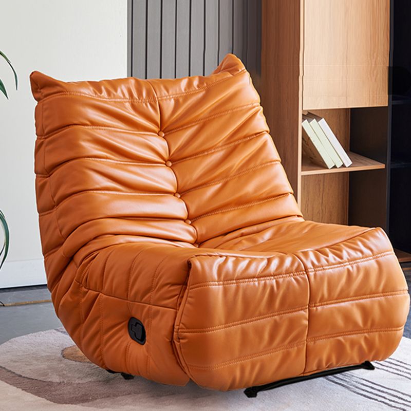 Reclinatura a dondolo manuale tradizionale reclinabile in fronta in pelle finta