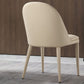 Silla de comedor con tapicería acento de comedor de cuero sintético
