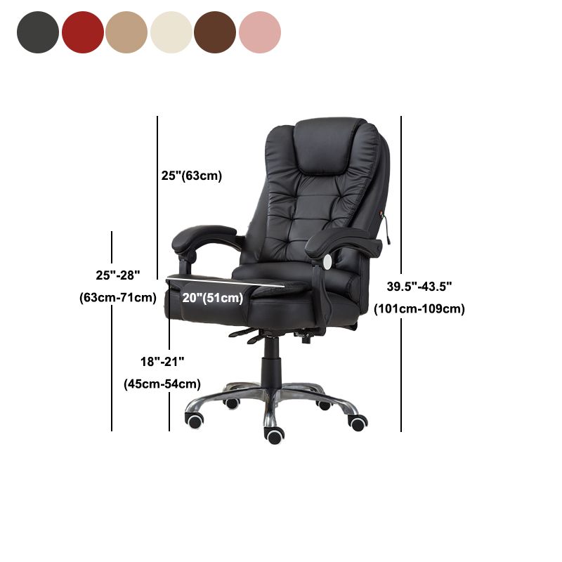 Sedia da ufficio contemporanea con base in metallo argentato Sedia da computer ergonomica direzionale