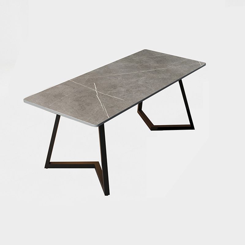 Contemporary Style Sintered Stone Desk Metal Sled Base Office Desk Clearhalo 'furn' 'furn_office_desk' 'Furniture' 'Office Desks' 'Office Furniture' 'office_desk' 1200x1200_235403bf-174b-4263-affe-b2532f5ca9af