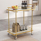 Contemporary Metal Prep Table 33.86"H Rolling Prep Table with Open Storage
