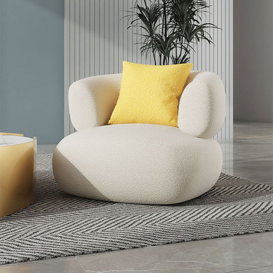 Beige and Dark Gray Sofa Tuxedo Arm Seating with Pillows for Apartment