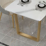 Nordic 1/5/7 pièces Ensemble de restauration Table à manger en pierre rectangulaire pour le café salle à manger