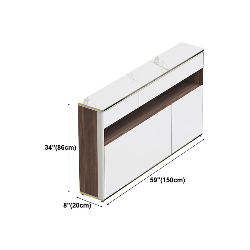 Wood Dining Room Sideboard Cabinet Glam Credenza with Storage and Drawer Clearhalo 'buffet_sideboard' 'Buffets & Sideboards' 'furn' 'furn_buffet_sideboard' 'Furniture' 'furniture_buffet_sideboard' 'Kitchen & Dining Furniture' 1200x1200_23574fdd-b0b4-459d-b100-3698c5a8c256