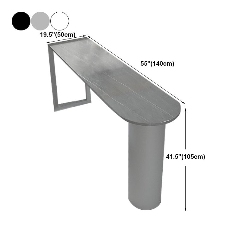 Marble Modern Double pedestal Patio Bar Table Indoor Bistro Bar Height Cocktail Table Clearhalo 'Bar Furniture' 'Bar Tables' 'bar_tables' 'furn' 'furn_bar_tables' 'Furniture' 'furniture_bar_tables' 'Kitchen & Dining Furniture' 1200x1200_2357df89-b481-4792-b3f4-9f08be117a8f