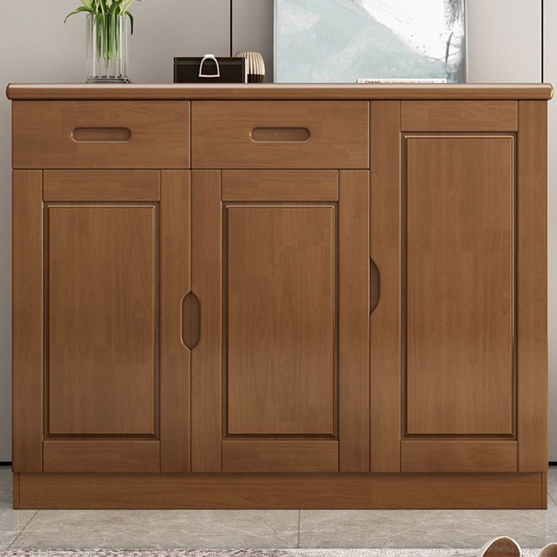 Mid-Century Modern Cabinet in Rubberwood with 2 Drawers and 3 Doors Clearhalo 'Cabinets & Chests' 'cabinets_chests' 'furn' 'furn_cabinets_chests' 'Furniture' 'Living Room Furniture' 1200x1200_2358451f-daa7-4f6a-8ff0-689d3755d35b