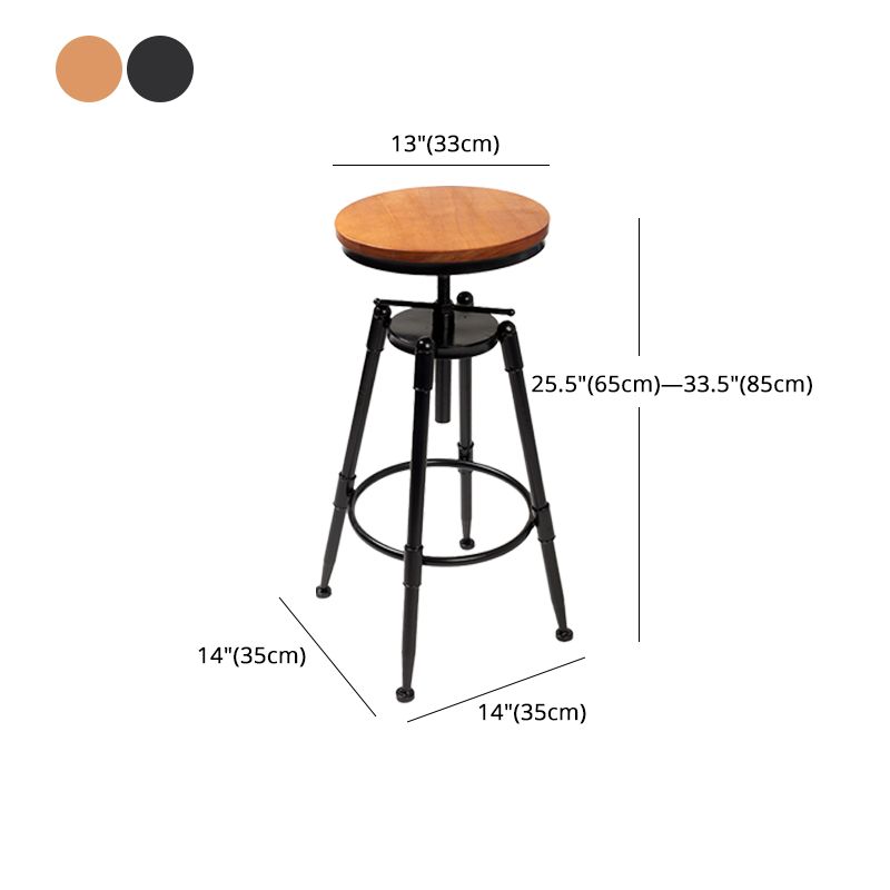 Industrial 4 Legs Barstool Adjustable Height Rotating Bar Stools Clearhalo 'Bar Furniture' 'Bar Stools' 'bar_stools' 'furn' 'furn_bar_stools' 'furniture_bar_stools' 'Kitchen & Dining Furniture' 'kitchen&dining_furn' 'kitchen' 'kitchen_furn' Furniture' 1200x1200_23593041-a3b0-4800-b9d7-f812e26f63e0