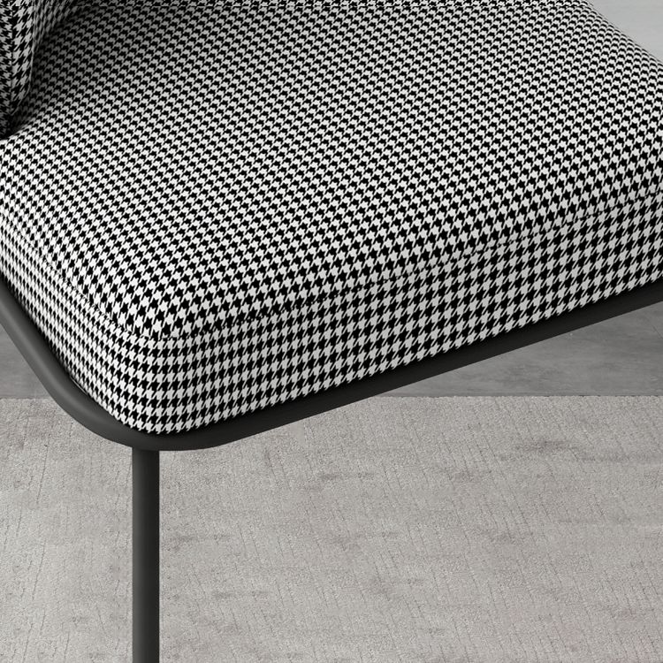 Glam Metal Dining Chair Upholstered Dining Side Armless Chair for Restaurant Use Clearhalo ' kitchen&dining_furn' 'Dining Chairs' 'Dining Tables & Seating' 'dining_chair' 'furn' 'furn_dining_chair' 'Furniture' 'furniture_dining_chair' 'Kitchen & Dining Furniture' 'kitchen' 1200x1200_235b1461-7619-41bb-aa67-762649a3adea