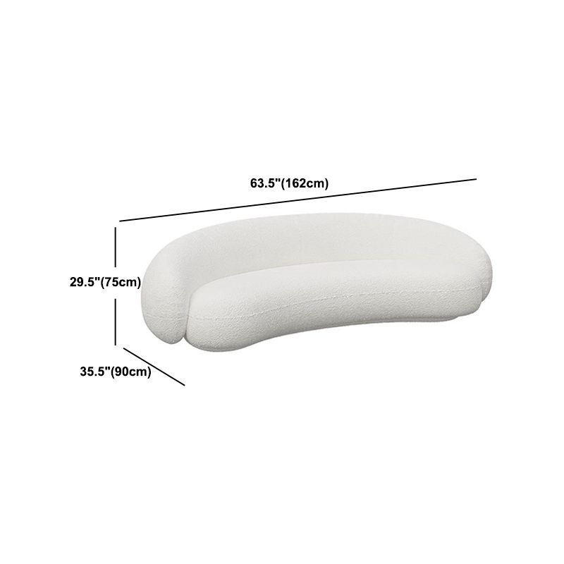 Divano curvo al braccio ad incasso di divano a forma di luna contemporanea per l'appartamento