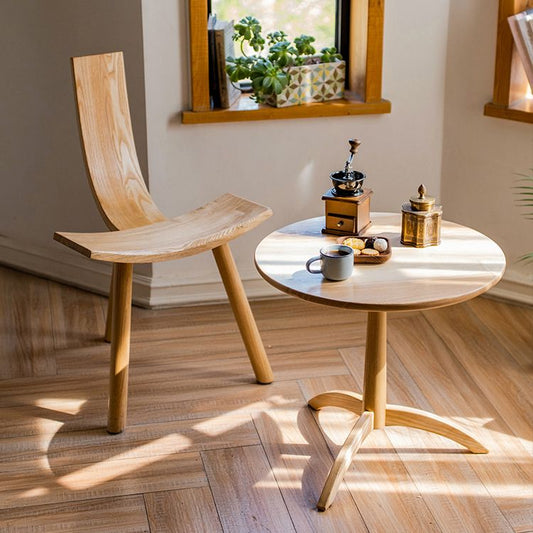 Natural Modern Indoor Dining Side Chair Solid Wood Side Chair