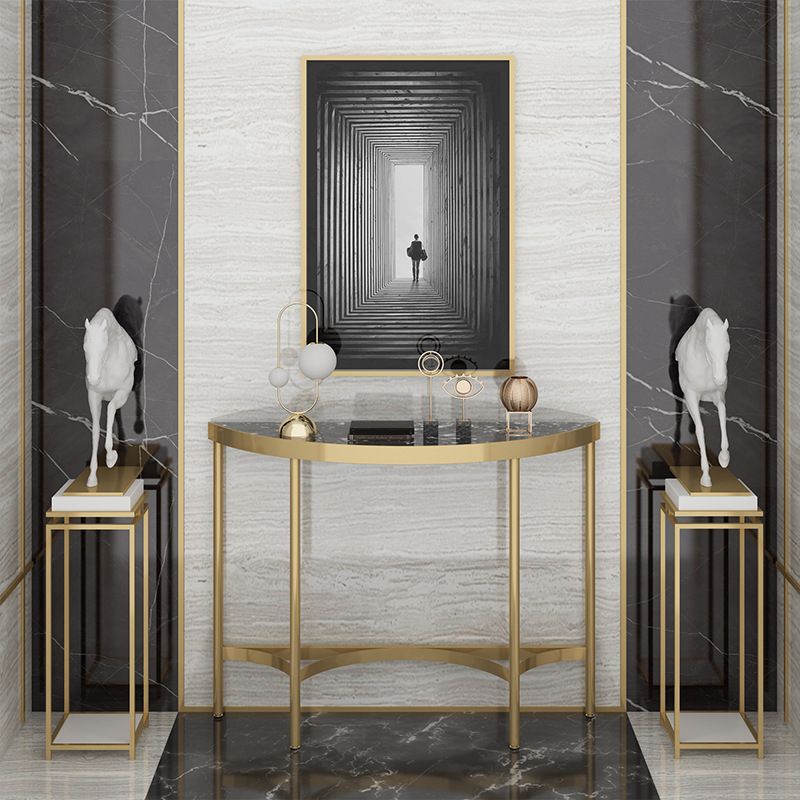 Tavolo di divano console in marmo moderno mezza luna tavolo da fine moon per hall