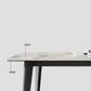 Modern Sintered Stone Rectangle Table Set 1/4/5/7 Pieces Dining Set Clearhalo 'Dining Room Sets' 'Dining Tables & Seating' 'dining_room_set' 'furn' 'furn_dining_room_set' 'Furniture' 'Kitchen & Dining Furniture' 1200x1200_23617178-4e84-4620-bead-a6cfd9fc77ea