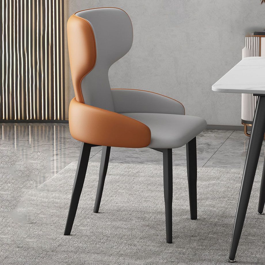 Modern Style Dining Chair Wingback Arm Chairs with Metal Legs for Kitchen Clearhalo ' kitchen&dining_furn' 'Dining Chairs' 'Dining Tables & Seating' 'dining_chair' 'Furniture' 'furniture_dining_chair' 'Kitchen & Dining Furniture' 'kitchen' 1200x1200_2364b524-d128-42aa-9685-654bac71112f