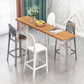 Restaurant Rectangle Wood Top Counter Table Acrylic Base Modern Bar Table Clearhalo 'Bar Furniture' 'Bar Tables' 'bar_tables' 'furn' 'furn_bar_tables' 'Furniture' 'furniture_bar_tables' 'Kitchen & Dining Furniture' 1200x1200_2364bcdc-1f86-462c-98ca-eb6fad114dc1
