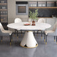 Modern Scalable White Dining Table Stone Table for Dining Room