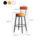 Faux Leather Armless Counter Stool Glam Style Low Back Bar Stool for Indoor Clearhalo 'Bar Furniture' 'Bar Stools' 'bar_stools' 'furn' 'furn_bar_stools' 'Furniture' 'Kitchen & Dining Furniture' 1200x1200_2365756f-a356-4dd9-9fd0-5593ce576e86