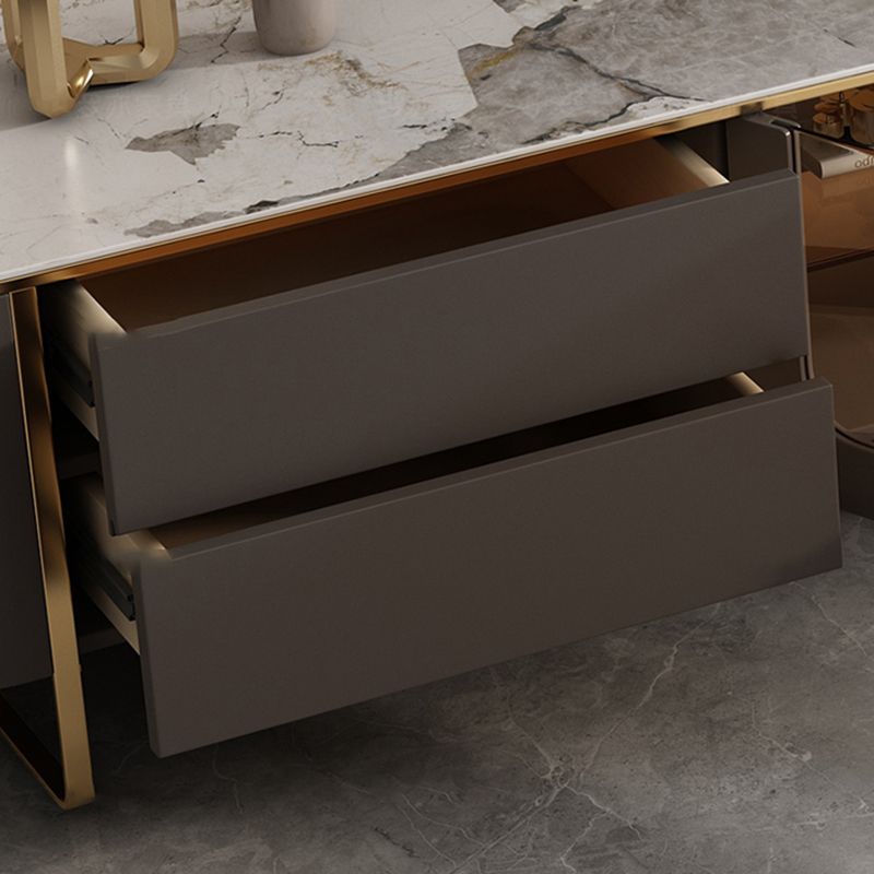 Stone TV Stand Console Enclosed Storage TV Media Console with Drawers Clearhalo 'furn' 'furn_tv_stands_entertainment_centers' 'Furniture' 'Living Room Furniture' 'TV Stands & Entertainment Centers' 'TV Stands & Media Storage Furniture' 'tv_stands_entertainment_centers' 1200x1200_2365c92a-c4b2-4033-b996-c3737a9398ad