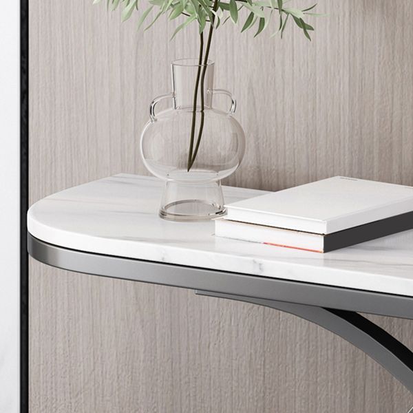 Table de consola de media luna glamera mesa de sofá de consola de hierro para hall