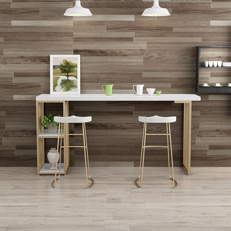 Tavolo da pranzo da bar Glam per interni Tavolo sgabello da bar rettangolare con contenitore