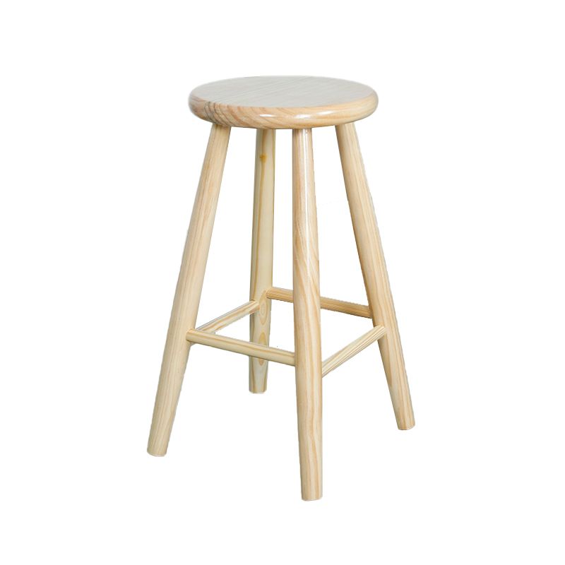 Industrial Solid Wood Bar Stool Backless Counter Stool for Living Room Clearhalo 'Bar Furniture' 'Bar Stools' 'bar_stools' 'furn' 'furn_bar_stools' 'Furniture' 'Kitchen & Dining Furniture' 1200x1200_236786a4-abae-4814-9b6f-6392dcd63f50