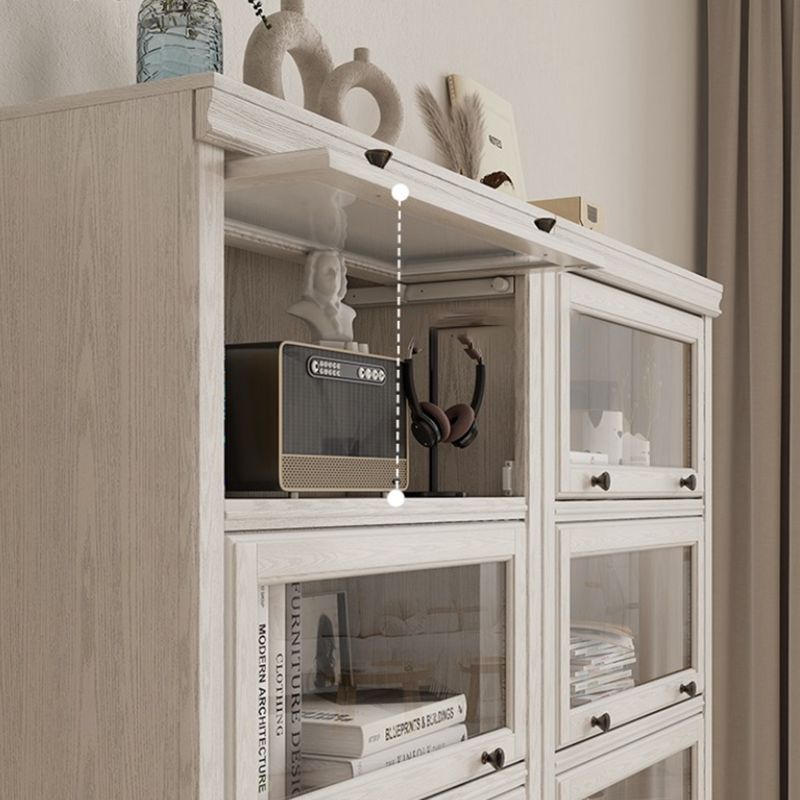 Wooden Standard Bookshelf Contemporary White Bookcase with Doors Clearhalo 'Bookcases' 'furn' 'furn_bookcases' 'Furniture' 'Office Furniture' 1200x1200_2367ea53-a51a-494f-bb9b-1f034fddf948