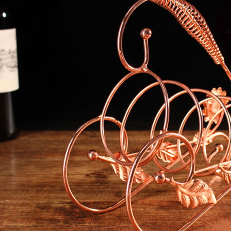 Estría de vino de metal industrial Botella de vino y rejilla de vidrio para la cocina para la cocina