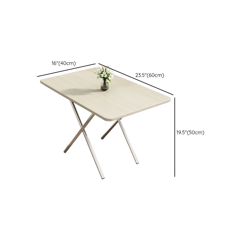 Modern Folding Wood Top Dining Table with Metal Leg for Living Room Clearhalo 'Dining Tables & Seating' 'Dining Tables' 'dining_table' 'furn' 'furn_dining_table' 'Furniture' 'Kitchen & Dining Furniture' 1200x1200_2369e3fd-ab60-45c5-b035-32d5c41c2f34