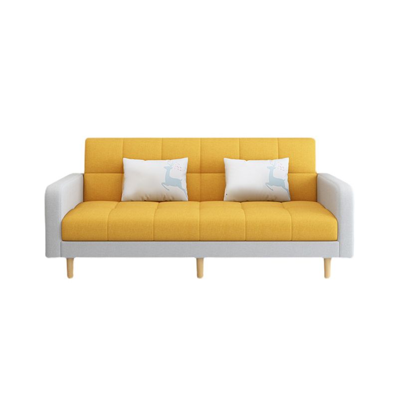 Convertible Linen Modern Sofa 27"W Sofa Square Arm with Storage Clearhalo 'furn' 'furn_sofas' 'Furniture' 'furniture_sofas' 'kitchen' 'kitchen_sofas' 'Living Room Furniture' 'Sofa' 'sofas' 1200x1200_236b5a7d-fdd9-42e0-b328-09bb2f6e1a39